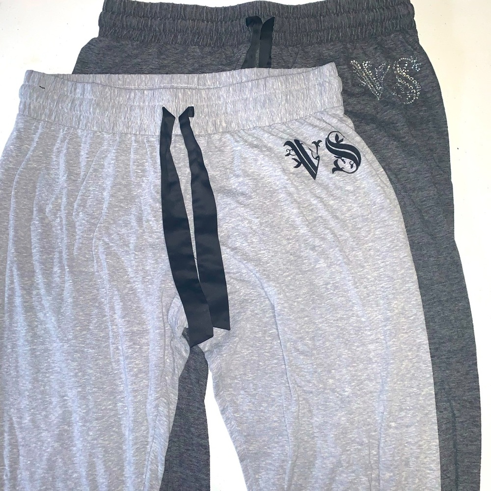 two pairs of victoria’s secret pajama pants